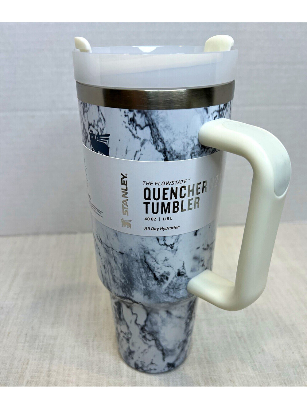 Stanley FlowState Quencher H2.0 40 oz Marble Tumbler w/ Handle Twist Lid